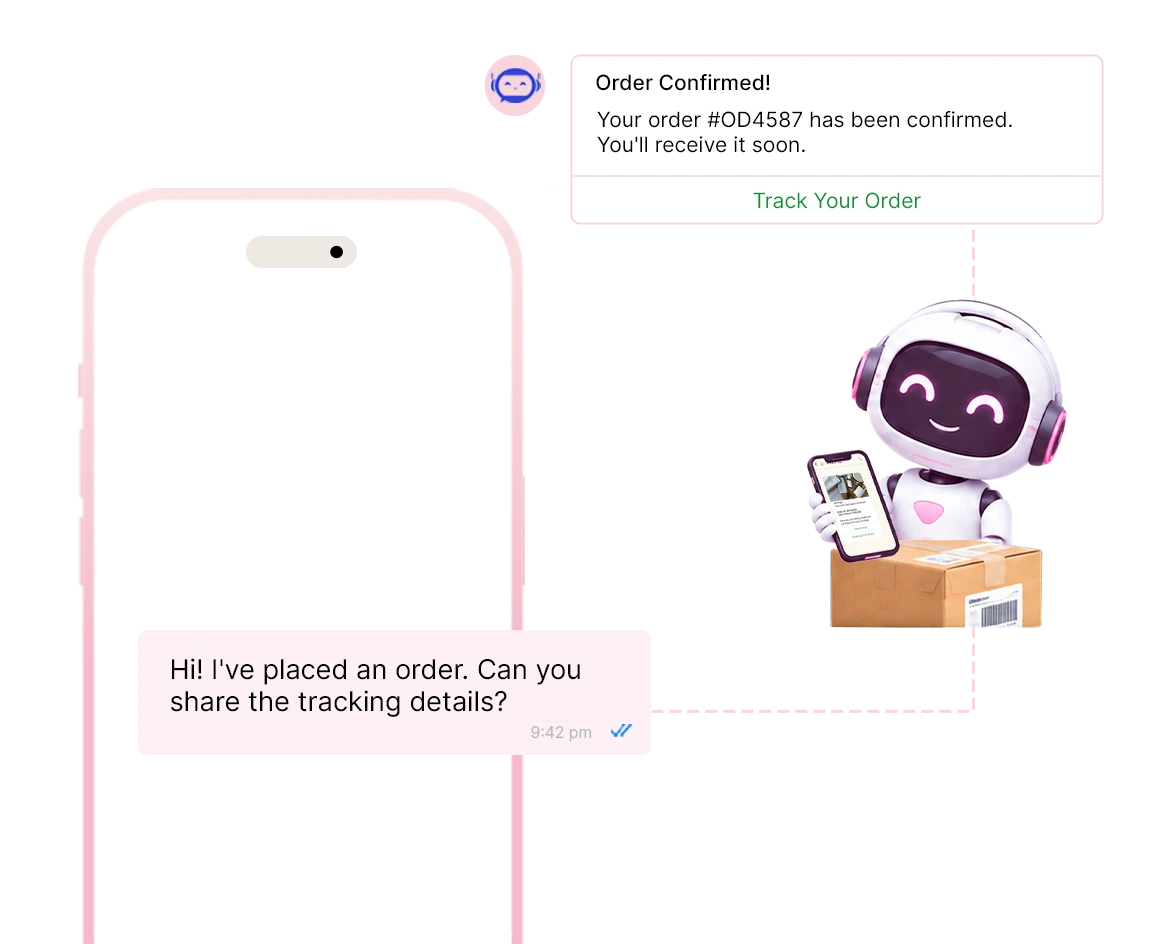 Bulk SMS customer support messaging example