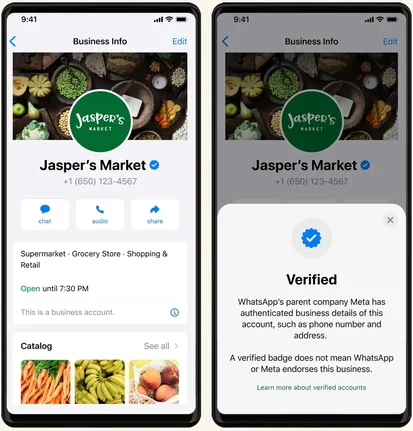 WhatsApp Business Green Tick is Now Turning in Blue Tick