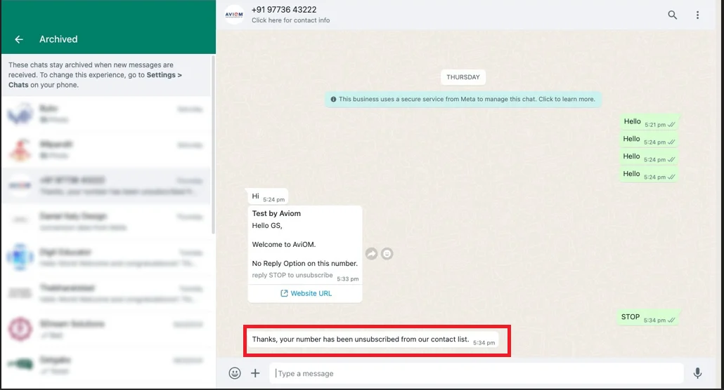 WhatsApp Opt In From Users