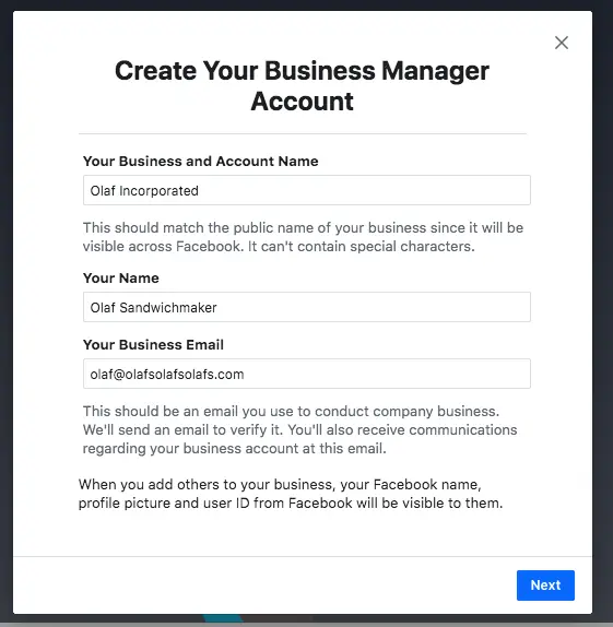 Verify Facebook Business Manager Account